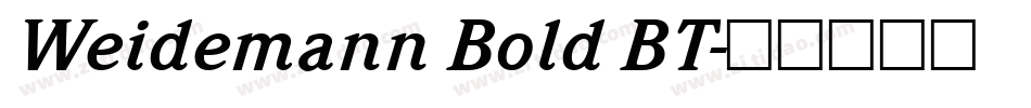 Weidemann Bold BT字体转换